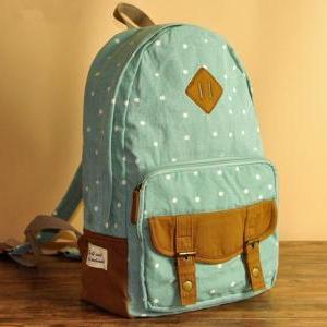 Mint Green Floral Print Backpack