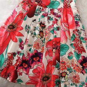 Flower Print Sleeveless Dress