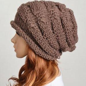 Wool Handmade Knitted Crochet Hat Woman Clothing -..