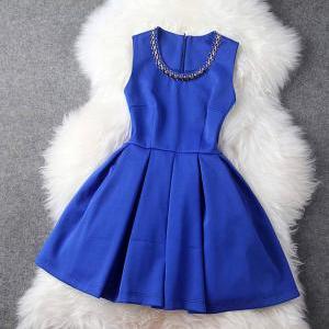 Beaded Dress In Blue