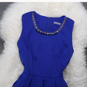 Beaded Dress In Blue