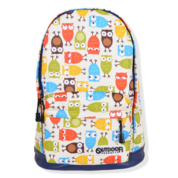 Full Multicolor Owls Printed Backpack on Luulla