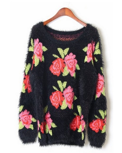 Rose Graphic Sweater